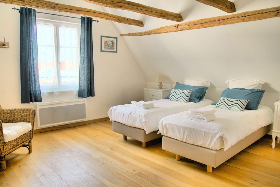 La chambre bleue du Gîte d'Anny & Jean Yves