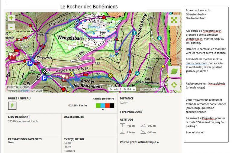 Un parcours de randonnée balisé dans les Vosges du Nordvosges